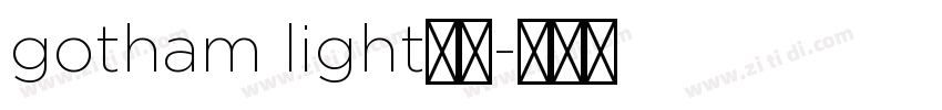 gotham light字体字体转换